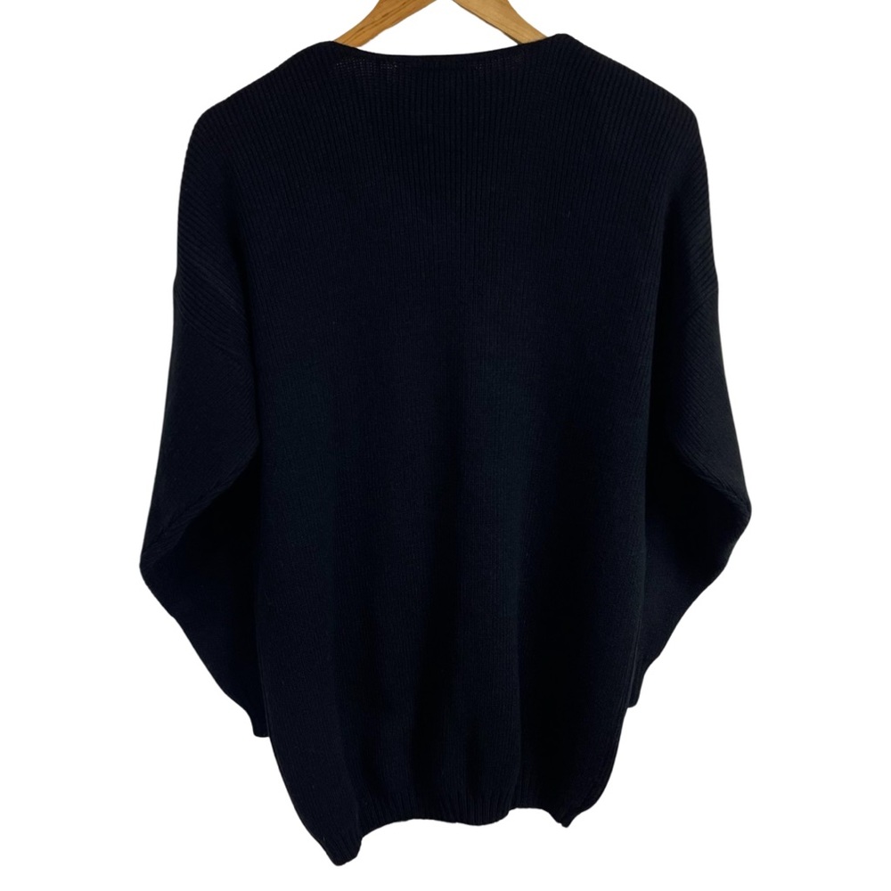 Vintage Hosanna Embellished V-Neck Sweater OS (See Measurements) Black - Picture 7 of 7